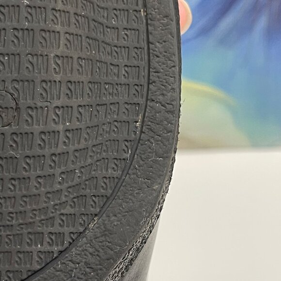 Stuart Weitzman Back Zipper Leather Ankle Boots Black  Size 10 - Picture 13 of 15